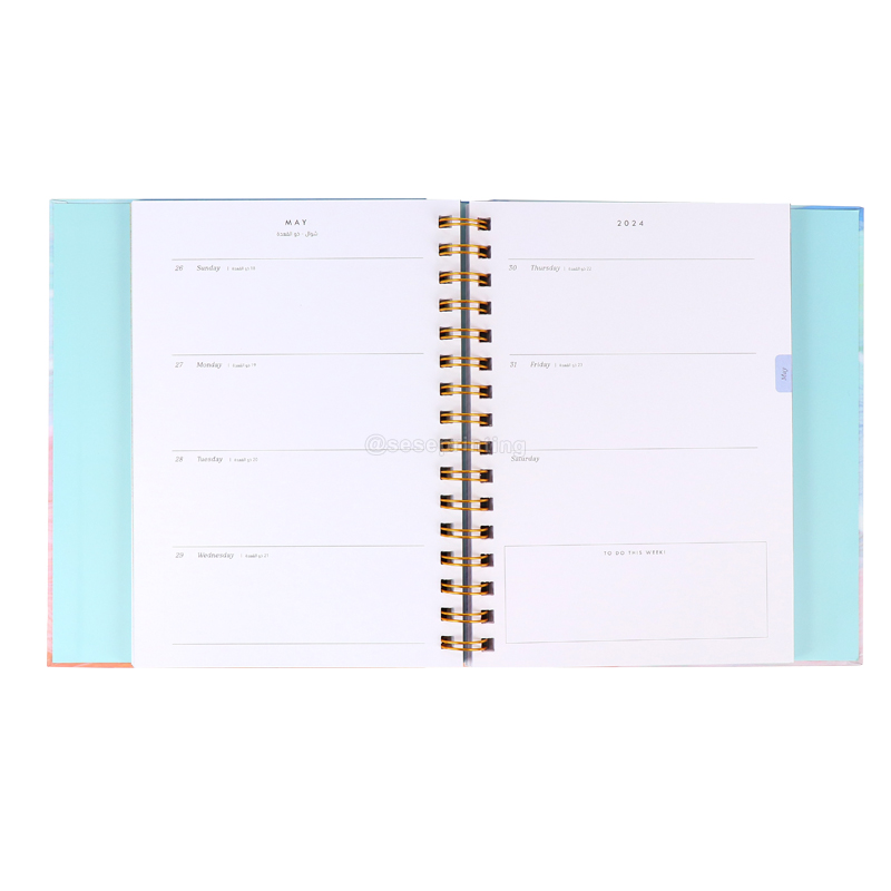 Hardcover Hidden Spiral Planner Notebook with Custom Inside Pages 7