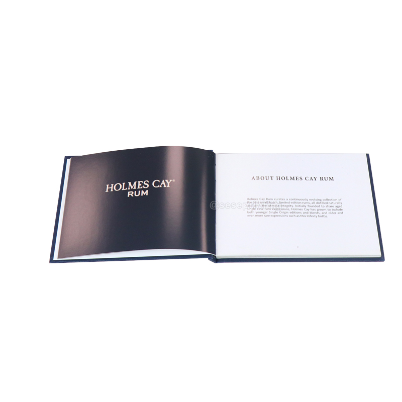 Custom Embossed Logo Magazine Printing Leather Cover Brochure 7