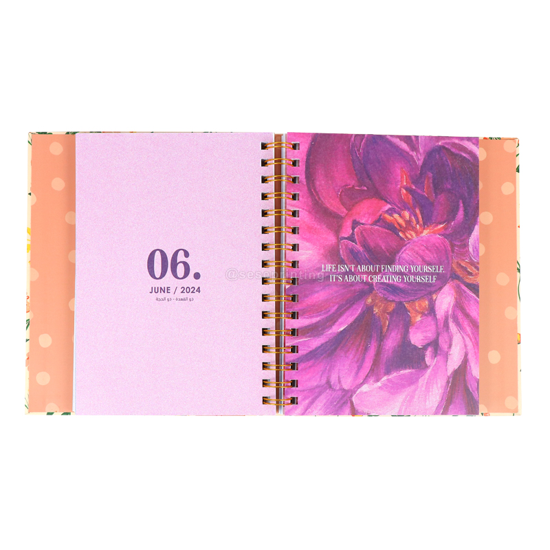 Spiral Notebooks Custom Hardcover Planner Printing Diary Journal 8