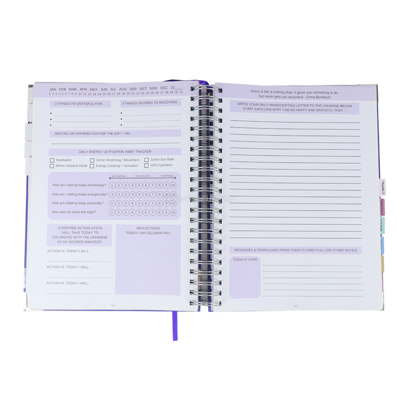 Custom Design Manifestation Journal Hardcover Spiral Planner 8