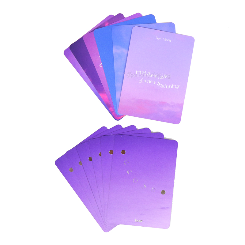 Silver Edges Cards Games Custom Printing Affirmation Card Deck 8