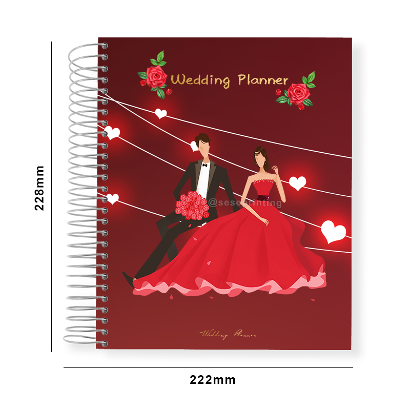 Custom Spiral Hardcover Wedding Planner and Organizer Printing 6