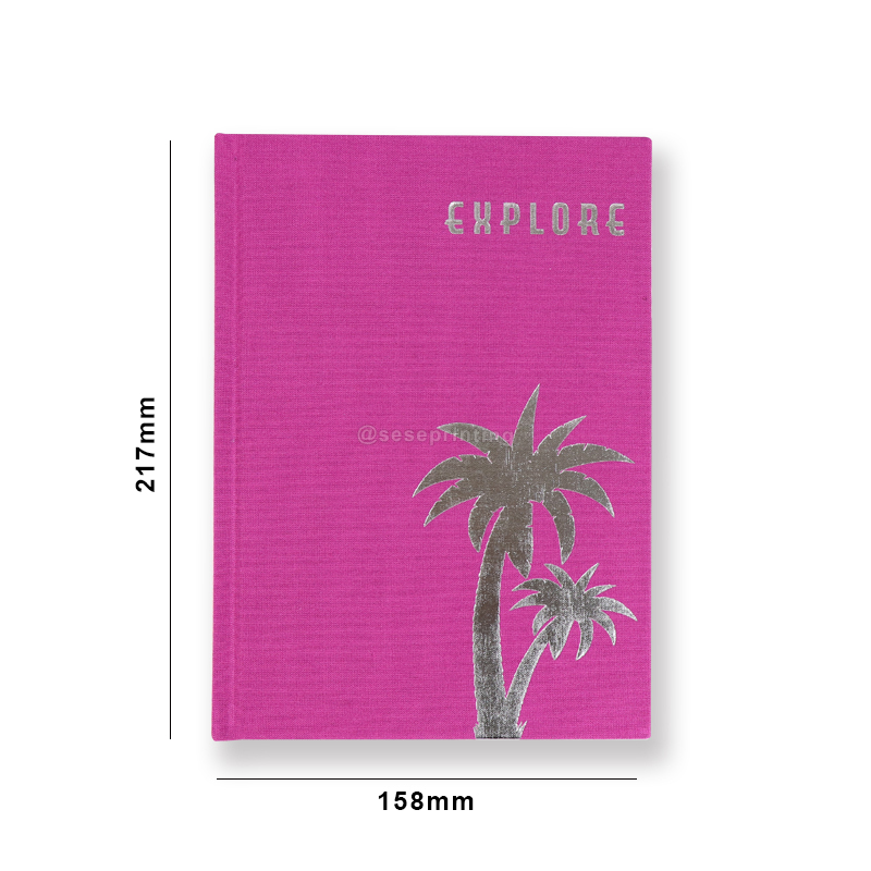 Fabric Linen Cover Journal Custom Hardcover Notebooks Printing 6