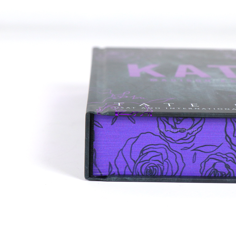 Purple Foil Cover Book Printing Hardcover with Sprayed Edges 10