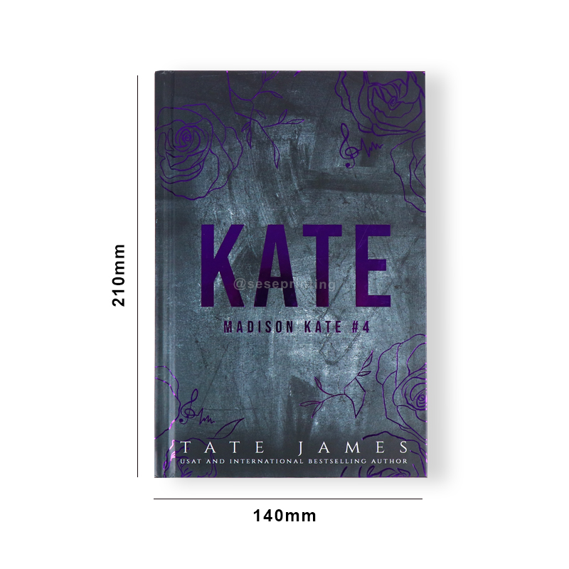Purple Foil Cover Book Printing Hardcover with Sprayed Edges 6