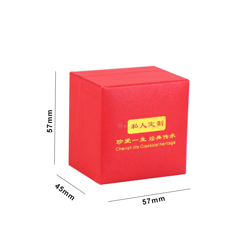 Custom Jewelry Packaging Box Printed Leather Gift Box for Ring 6