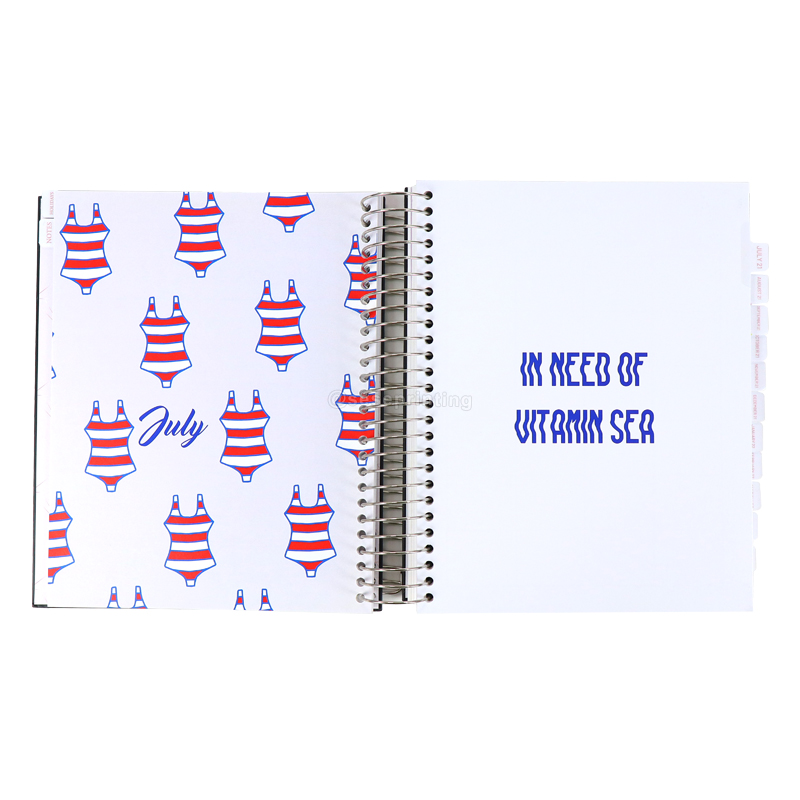 Custom A5 Planner Agenda Printing Hardcover Spiral Notebooks 7