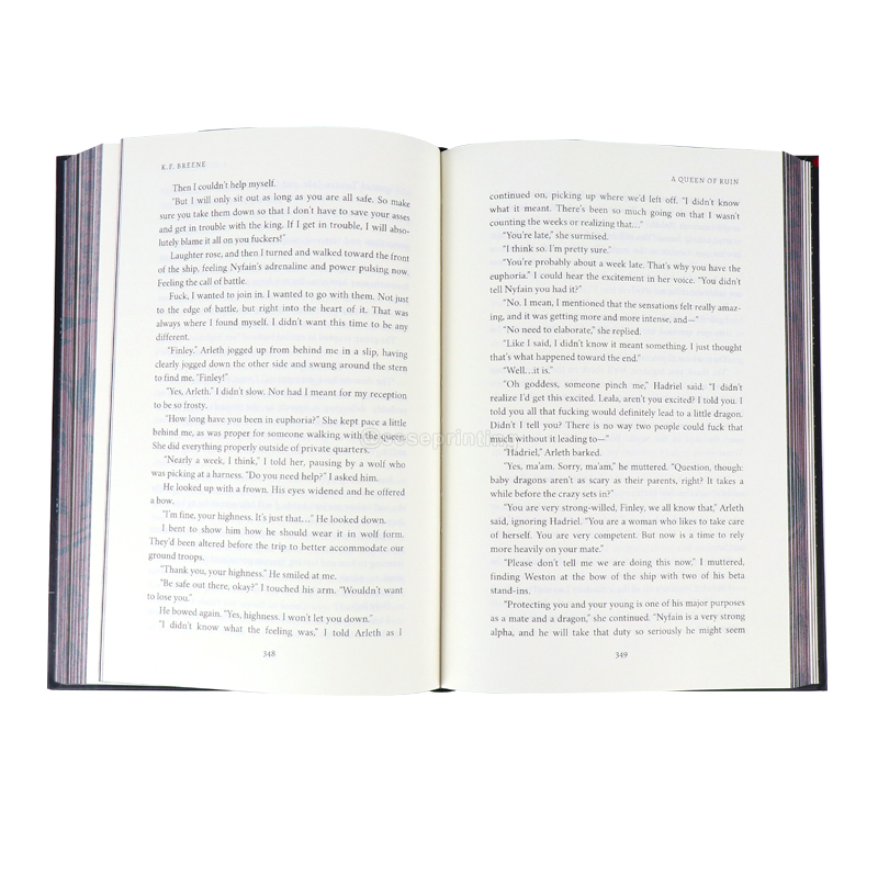 Luxury Hardcover Book Printing Foil Stamped on Cover/Sprayed Edges 8