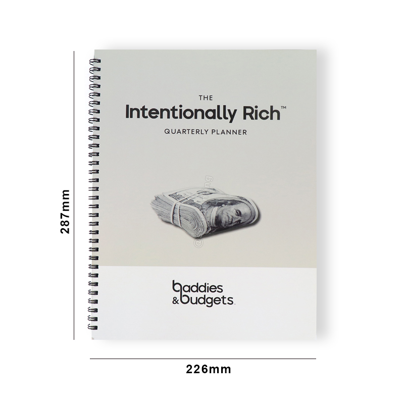 Custom Quarterly Planner Printing Soft Cover Spiral Budget Planner 6