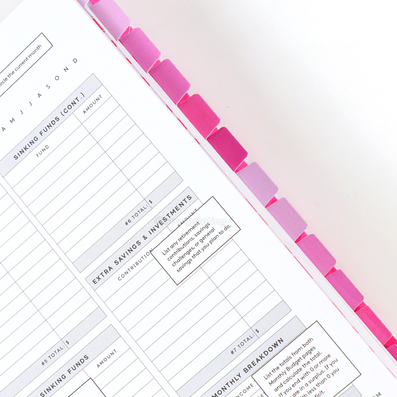 PVC Cover Monthly Expense Tracker Budget Planner Printed with Box 10