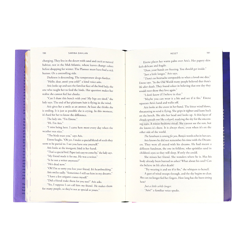 Hardcover Novel Book Printing Sprayed Edges and Dust Jackets 9