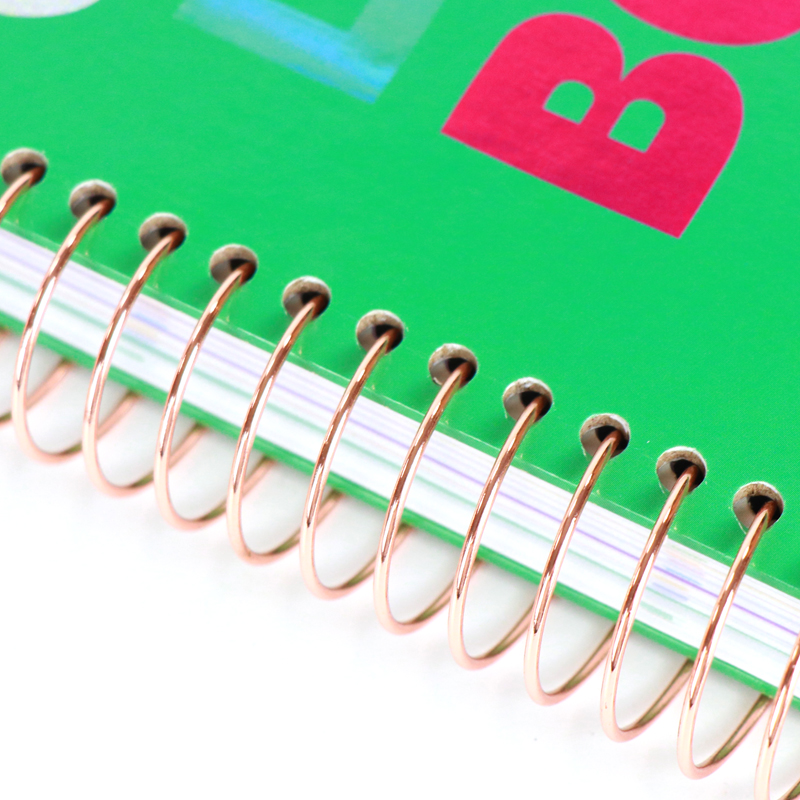 Personalized Agendas Print Hardcover Gold Spiral Finance Planner 15