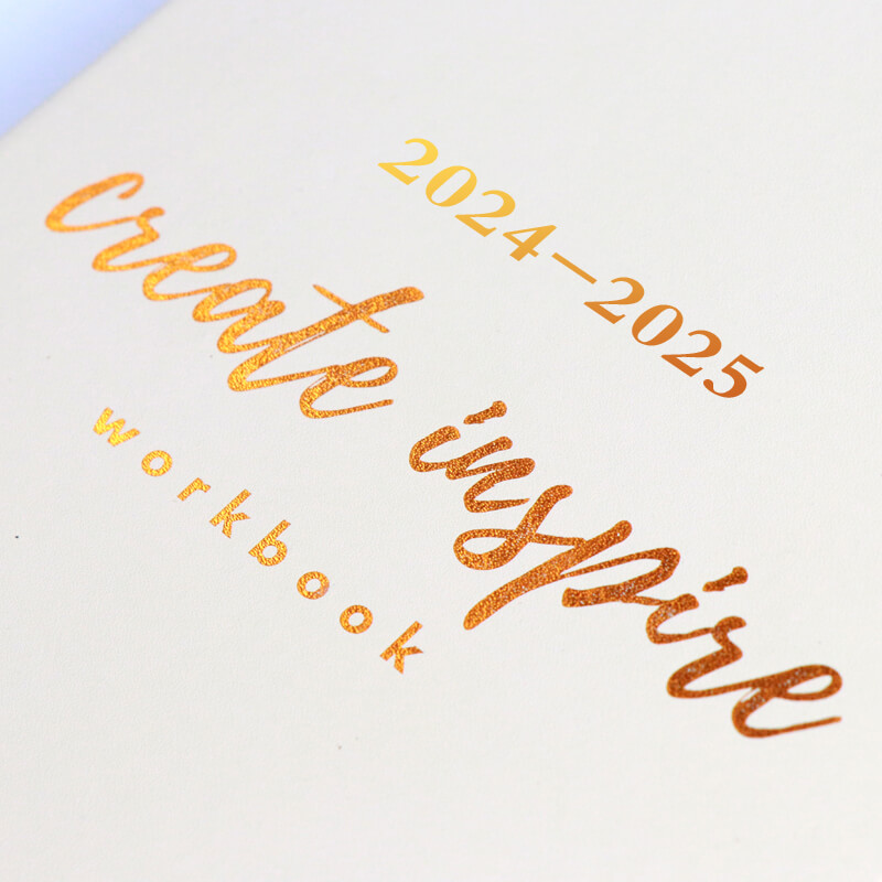 Create Inspire Workbook Printing Leather Financial Journal Book 8