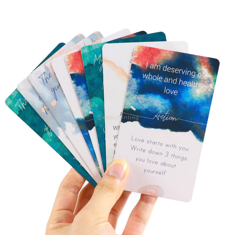 Personalized Daily Affirmation Cards Printing Rigid Box Packaging 10