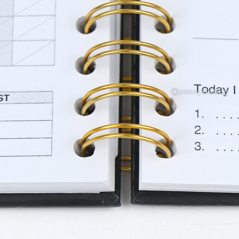 Embossed Logo Hardcover Spiral Daily Fitness Log Journal Printing 10