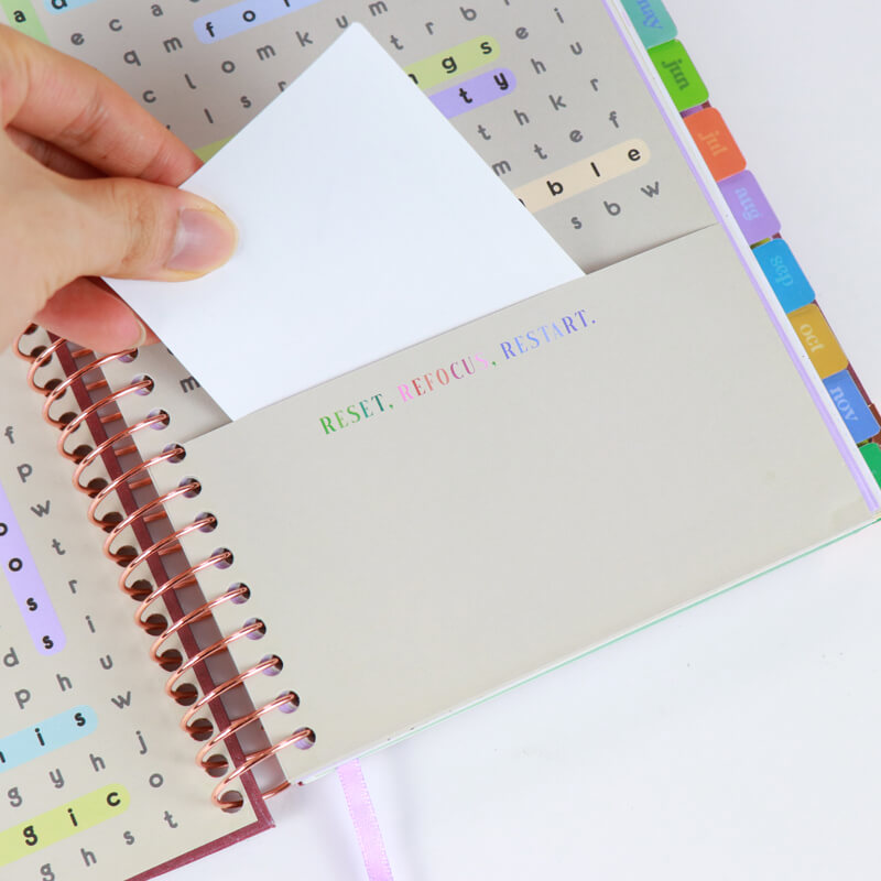 12 Month Hardcover Spiral Planner Personalized Agenda Printing 10