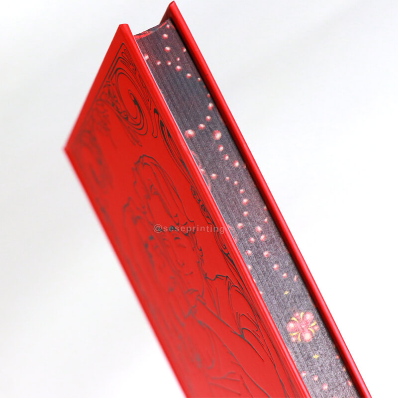 Debossed Hardcover Book Printed Pattern Sprayed Edges and Endpaper 10