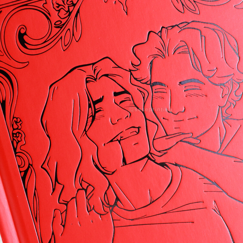 Debossed Hardcover Book Printed Pattern Sprayed Edges and Endpaper 9