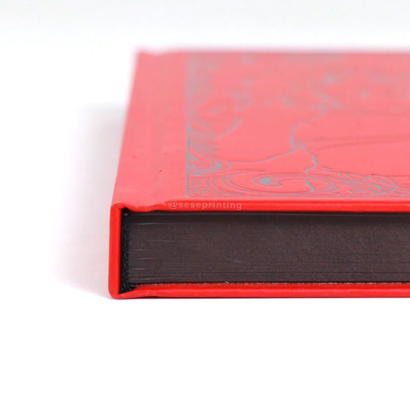 Debossed Hardcover Book Printed Pattern Sprayed Edges and Endpaper 11