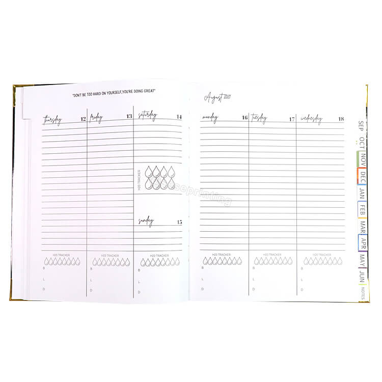 Custom Goals Planner Printing Hardcover Affirmation Journal Diary 7