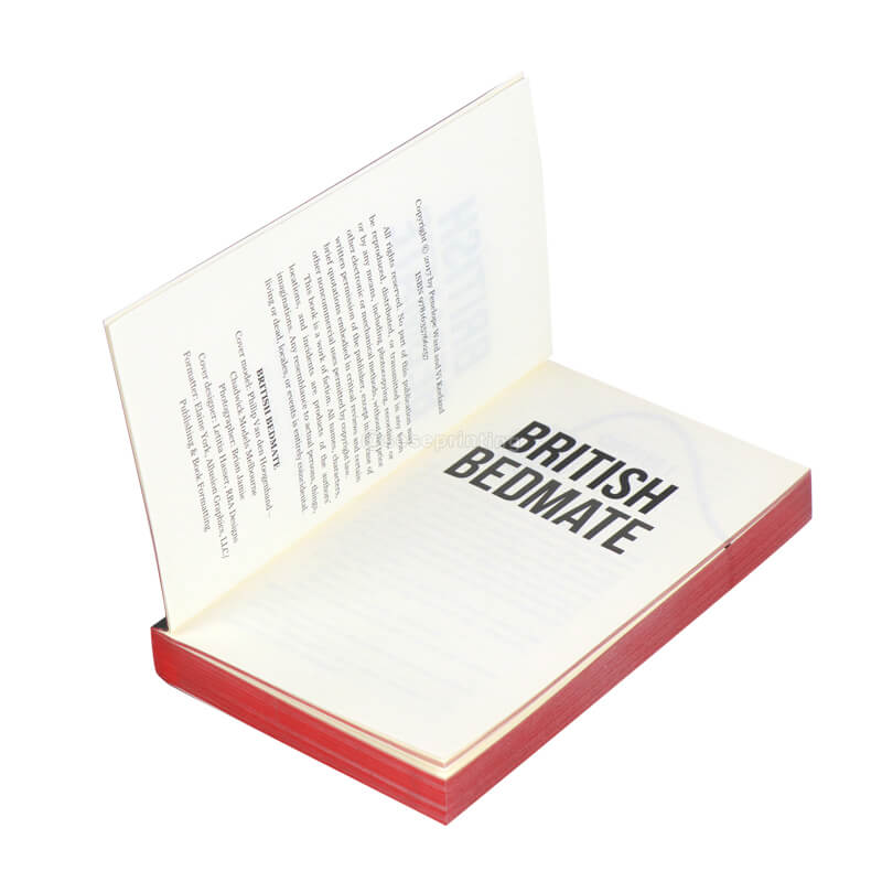 Luxurious Fiction Book Printing Paperbacks with Red Foiled Edges 8