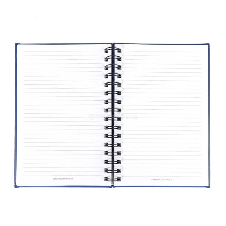 Leather Debossed Cover Journal Custom Spiral Notebook Printing 7