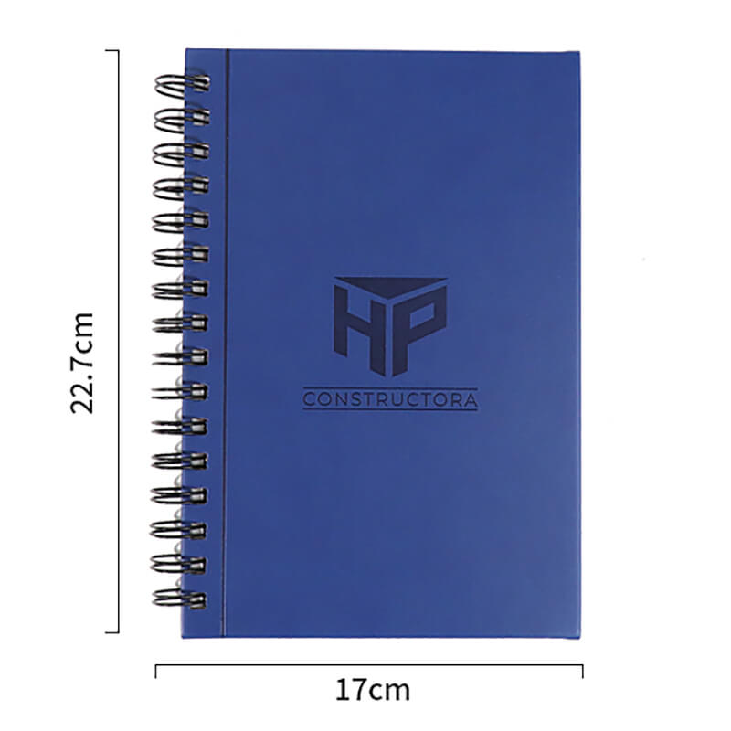 Leather Debossed Cover Journal Custom Spiral Notebook Printing 6