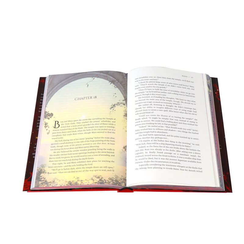 Foiled Hardcover Sprayed Edges Book Printed Dust Jackets/End Pages 8