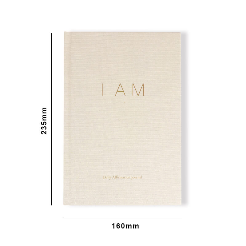 Custom Linen Fabric Hardcover Daily Affirmation Journal Printing 6
