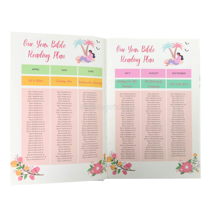 Custom Printing Hardcover Bible Reading Journal with Stickers 7