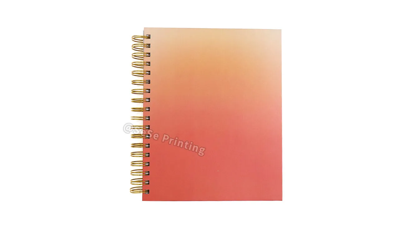Personalised Journals Hardcover Gold Spiral Planner Printing 1