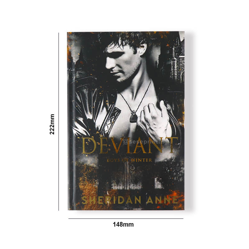 Foil Stamping Hardcover Fiction Book Printed with Sprayed Edges 6