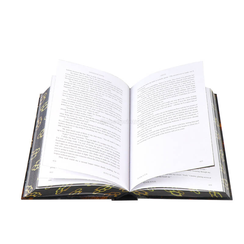 Foil Stamping Hardcover Fiction Book Printed with Sprayed Edges 8