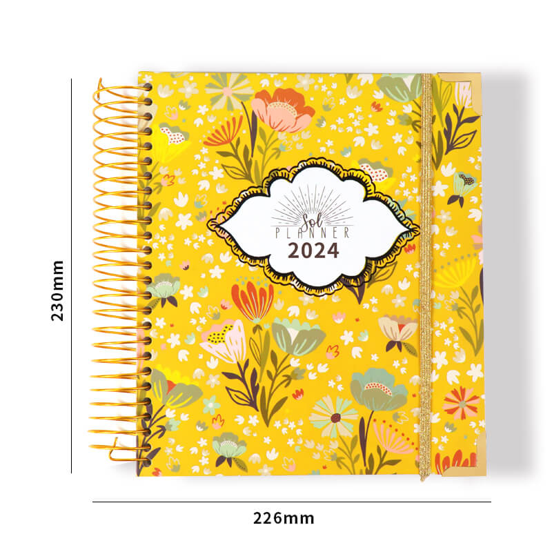 Custom Journals Printing Hardcover Spiral Weekly Planner Notebook 6