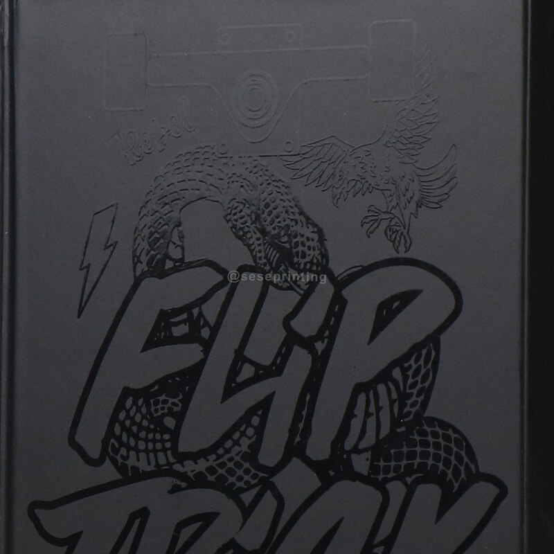 Black Pages with White Ink Hardcover Books Printed Sprayed Edges 8