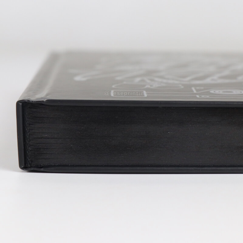 Black Pages with White Ink Hardcover Books Printed Sprayed Edges 10