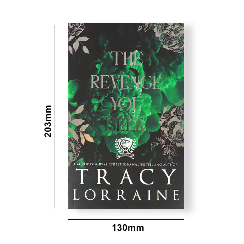 Foil Cover Novel Book Printing Paperback with Silver Sprayed Edges 6