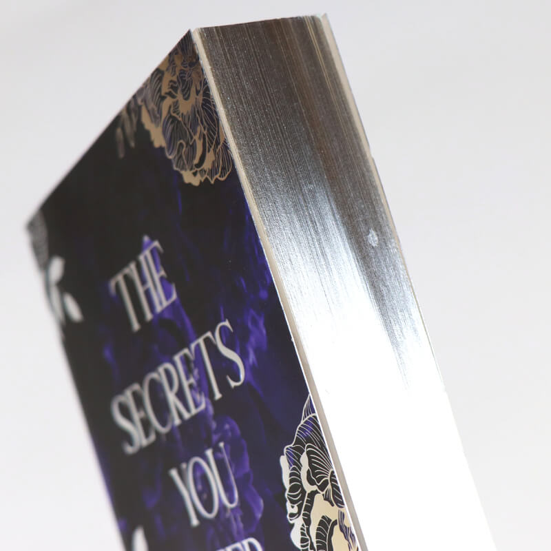 Print Silver Stamping Paperback Books with Stencil Sprayed Edges 10