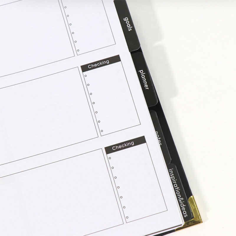 Custom Printing Spiral Notebook Goal Planner Agenda with Box 9