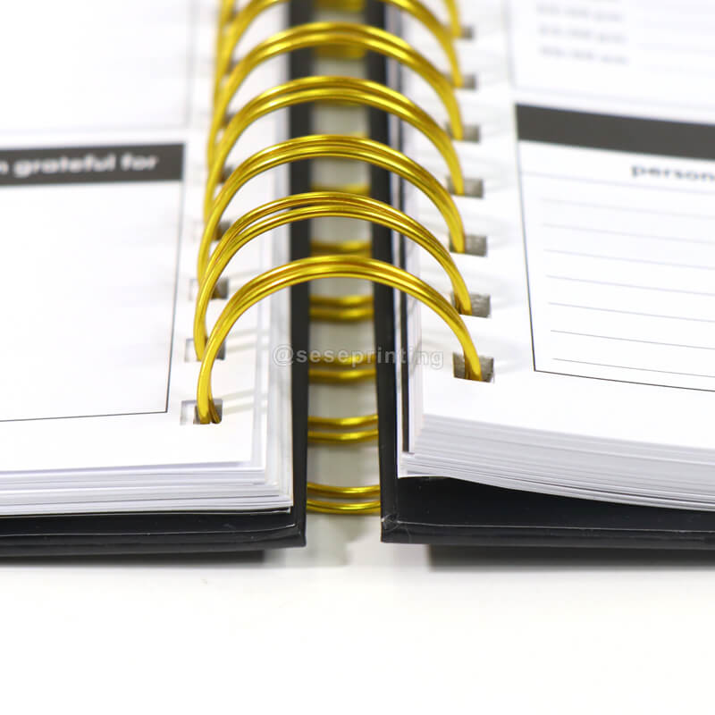 Custom Printing Spiral Notebook Goal Planner Agenda with Box 11