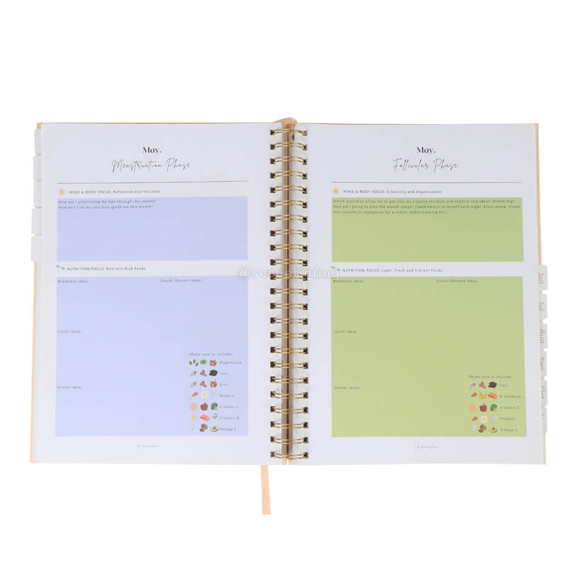 Manifestation Journal Custom Spiral Weekly Planner Printing 7