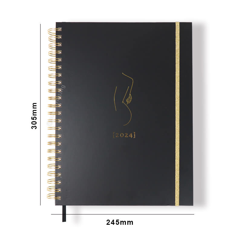 Custom Gold Spiral Planner Printing Manifestation Journal Notebook 6