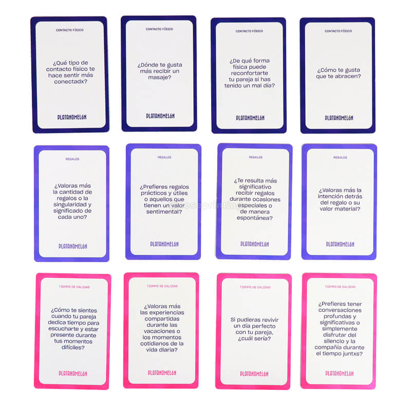 Card Game Custom Printing Manufacturer Question Cards for Couples 8