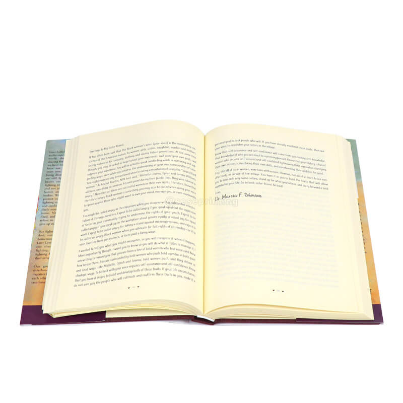 Cloth Fabric Linen Cover Hardcover Book Printing with Dust Jacket 7