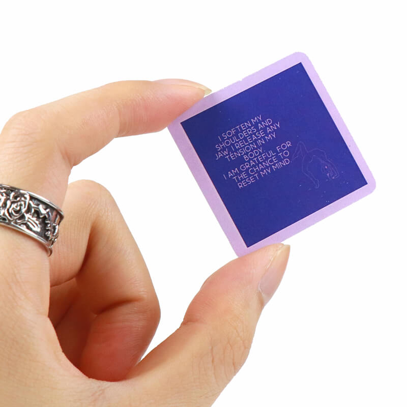 Custom Mini Card Game Printing Affirmation Cards Deck with Box 9