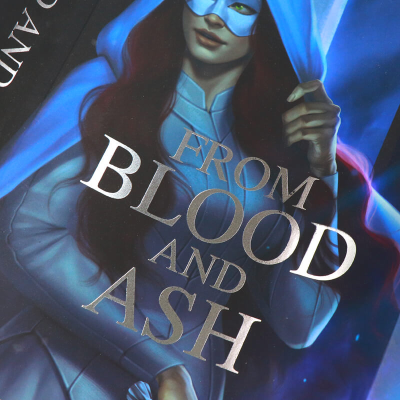 Single Side Print Soft Touch Dust Jacket with Silver Foil Letters 7