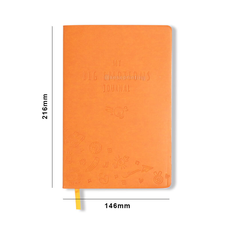 Leather Debossed Cover Daily Wellness Journal Notebook Printing 6