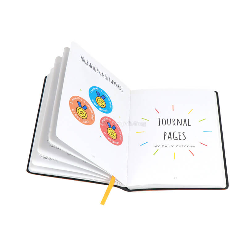 Leather Debossed Cover Daily Wellness Journal Notebook Printing 7