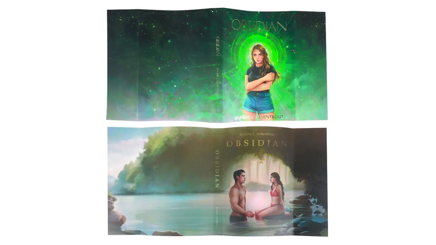 Full Color Double Sided Dust Jacket Printing with Silver Foil Logo 1