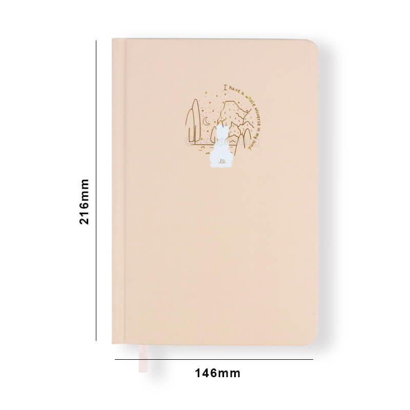 Custom Foil Stamping Hardcover Journal Printed with Sprayed Edges 6